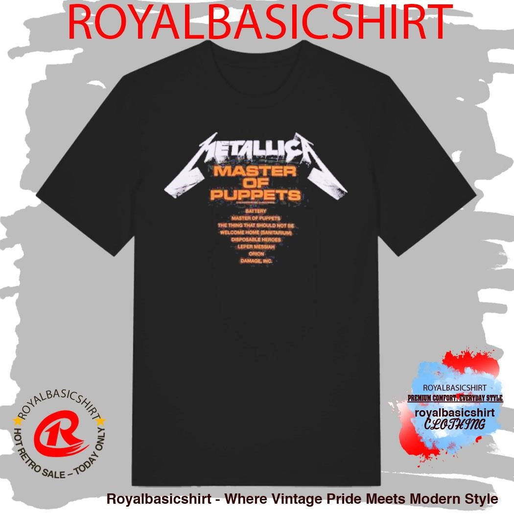 Metallica Master Of Puppets Tracklist T-Shirt