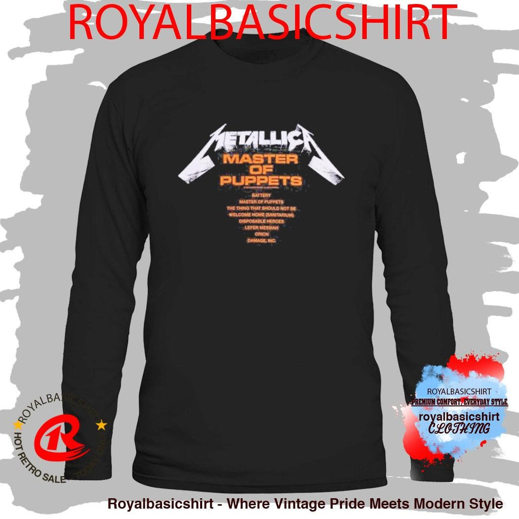 Metallica Master Of Puppets Tracklist T-Shirt
