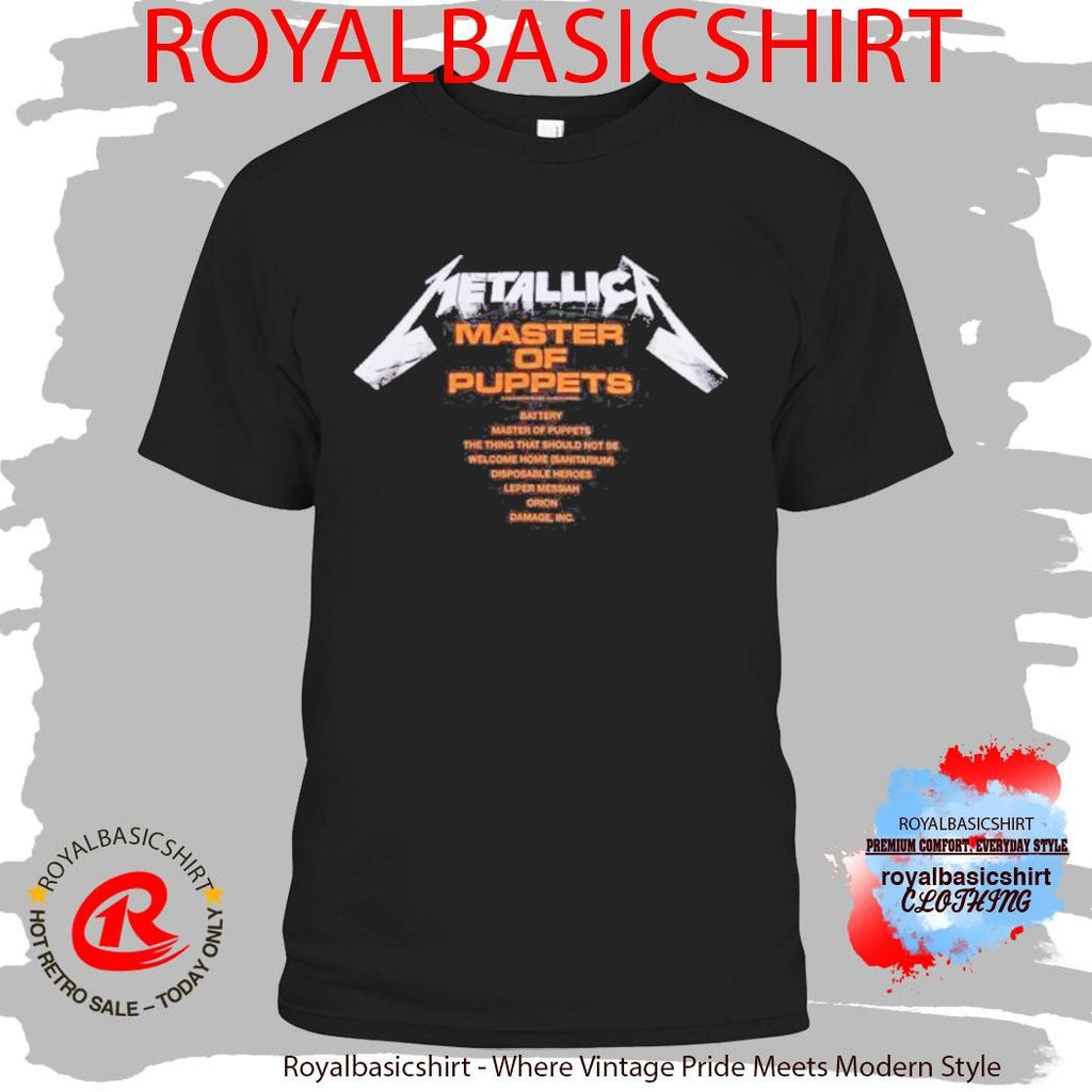 Metallica Master Of Puppets Tracklist T-Shirt