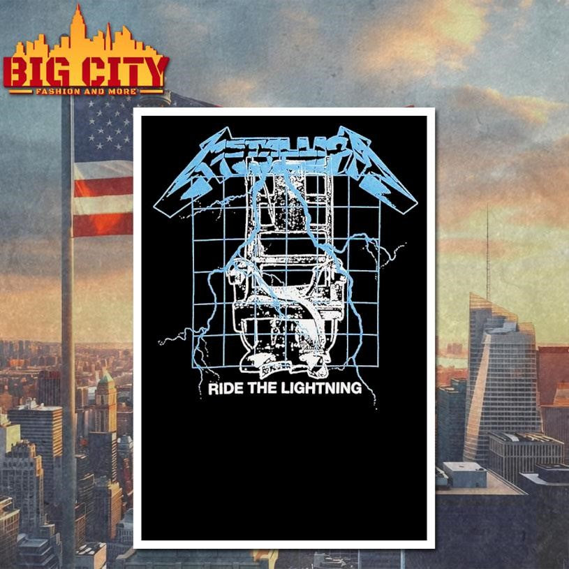 Metallica Ride The Lightning Puff Print Shirt