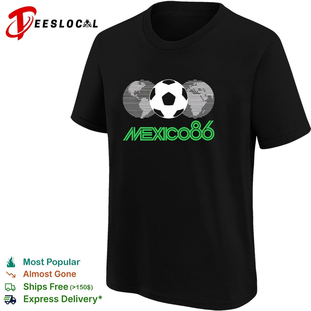 Mexico Soccer 86 Earth shape shirt
