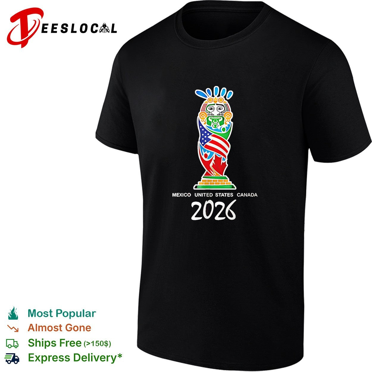 Mexico United States Canada FIFA World Cup 2026 graphic shirt