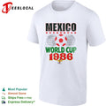 Mexico World Cup soccer ball 1986 shirt