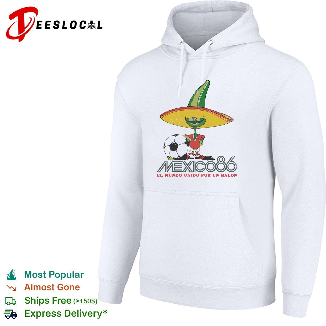 Mexico el mundo unido por un balon sombrero mascot 86 shirt