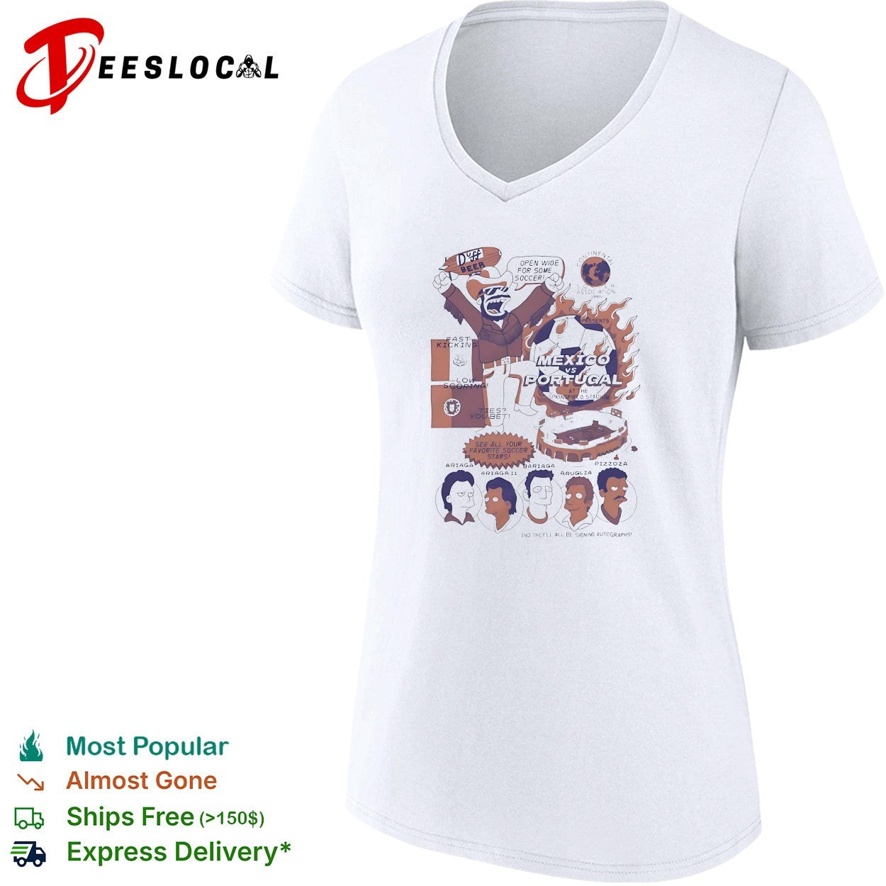 Mexico vs Portugal soccer match shirt