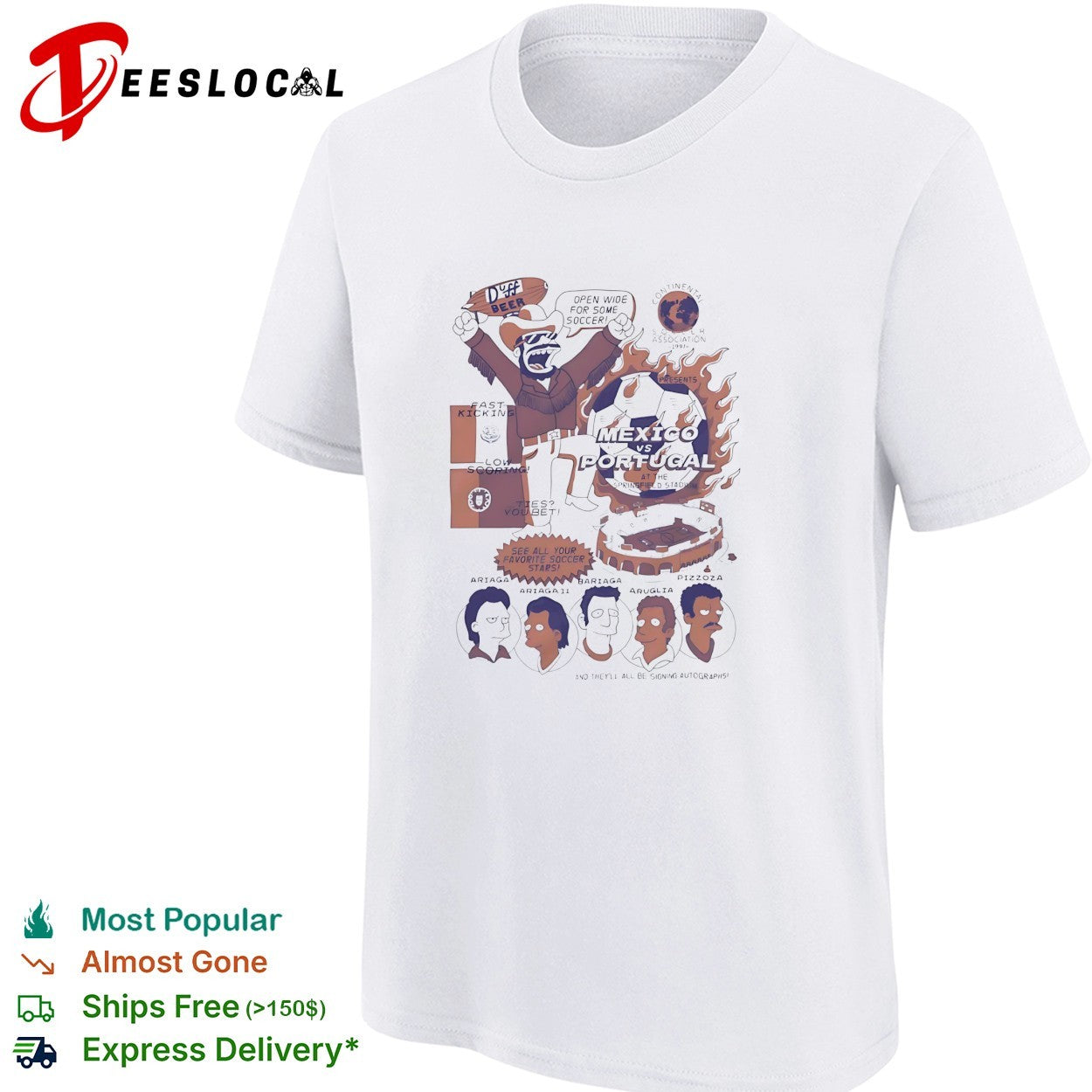 Mexico vs Portugal soccer match shirt
