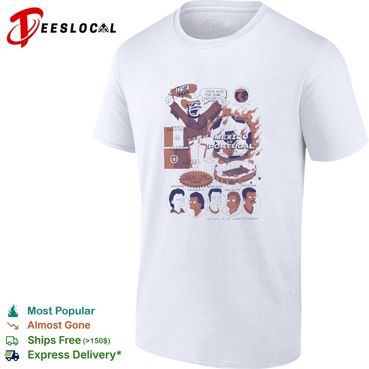 Mexico vs Portugal soccer match shirt