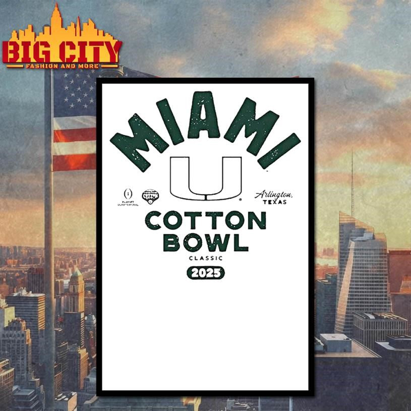 Miami College Football Playoff 2026 Cotton Bowl Shirt
