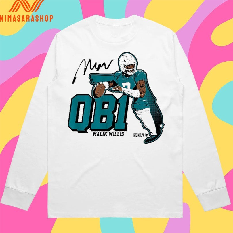 Miami Dolphins Malik Willis Miami QB1 Shirts