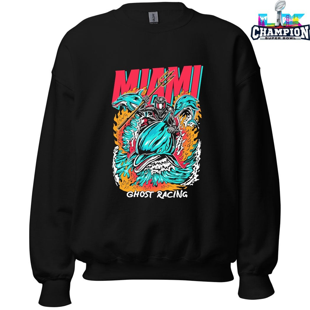 Miami Dolphins X Ghost Racing T-shirts