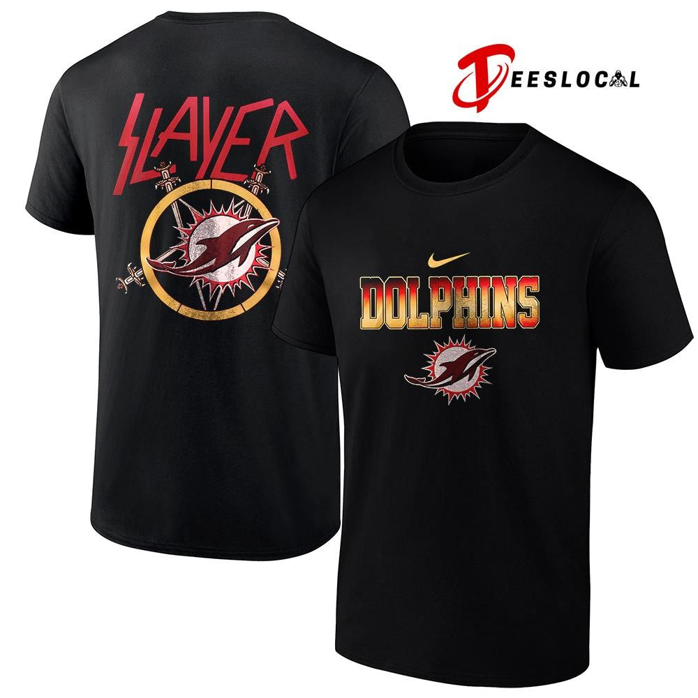 Miami Dolphins x Slayer logo shirt