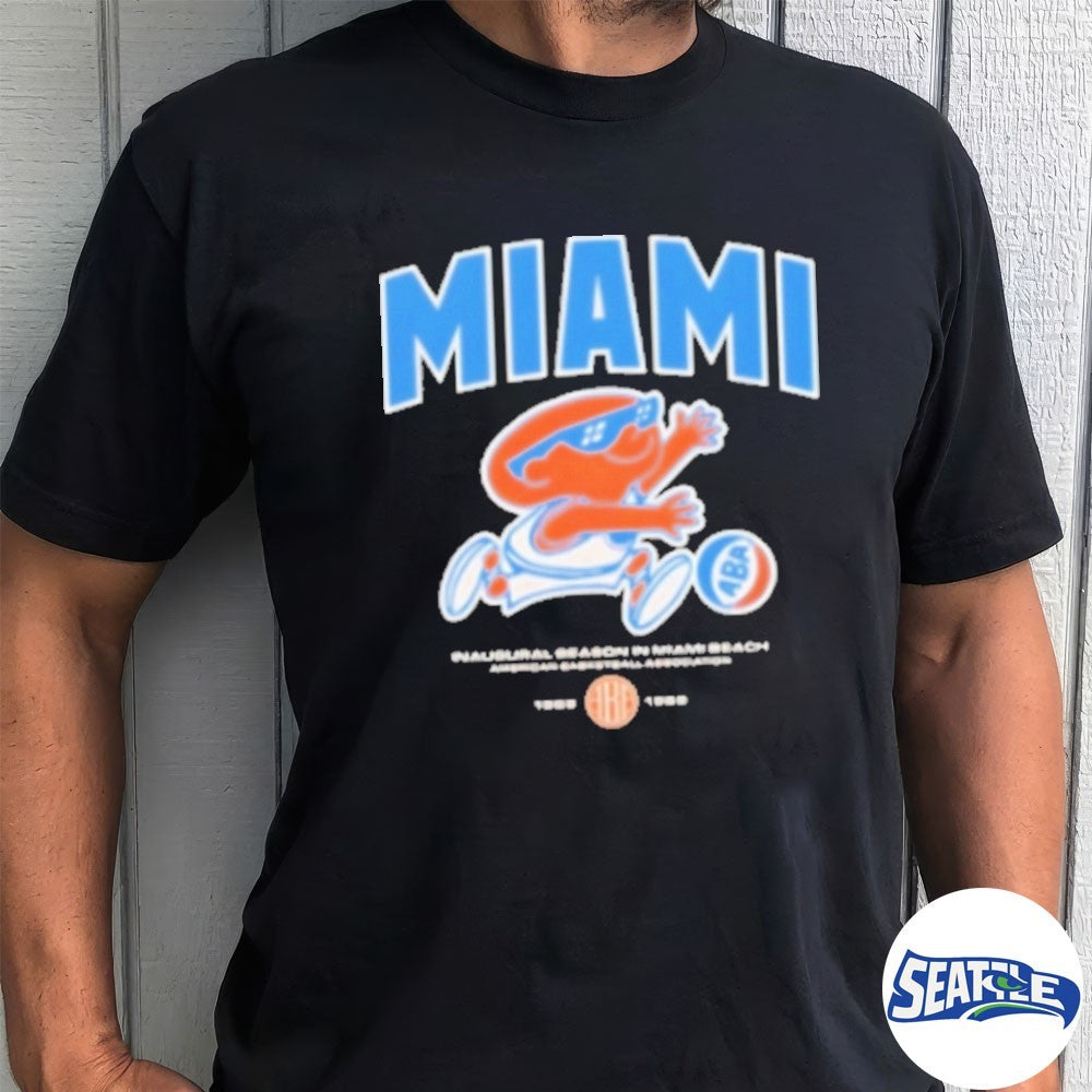 Miami Floridians Dribbling Mascot American Basketball Association Est 1969 Shirt