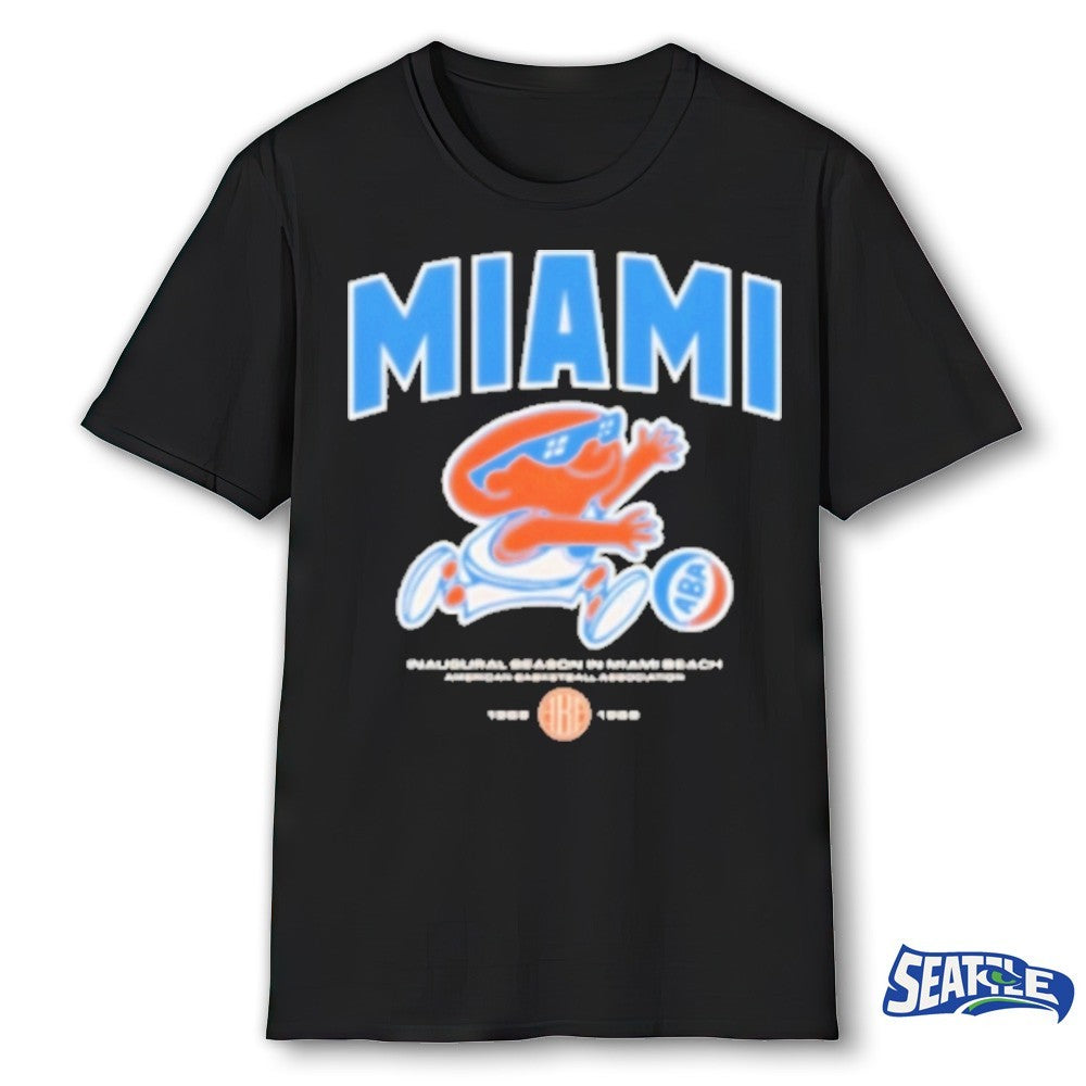 Miami Floridians Dribbling Mascot American Basketball Association Est 1969 Shirt