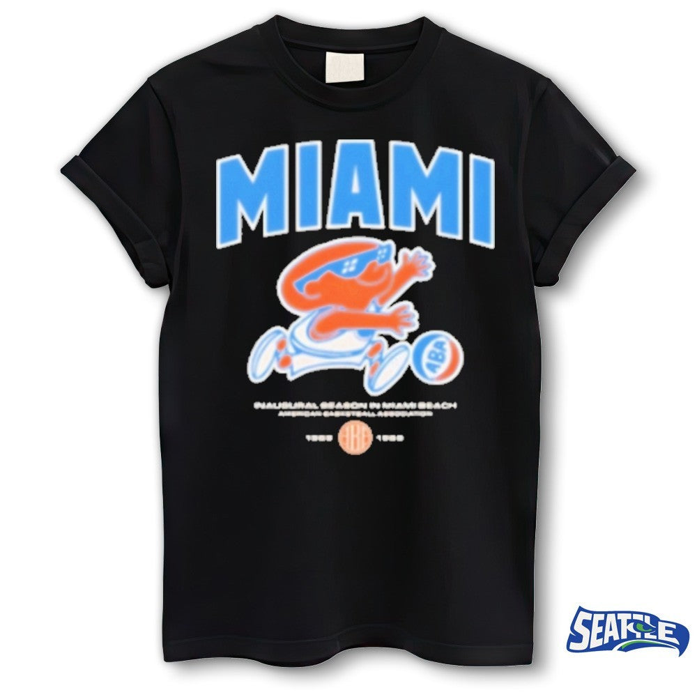 Miami Floridians Dribbling Mascot American Basketball Association Est 1969 Shirt