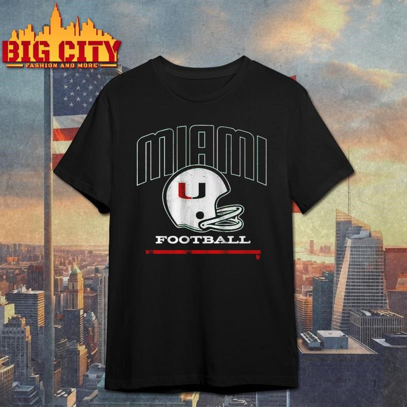 Miami Football Vintage Helmet Shirt