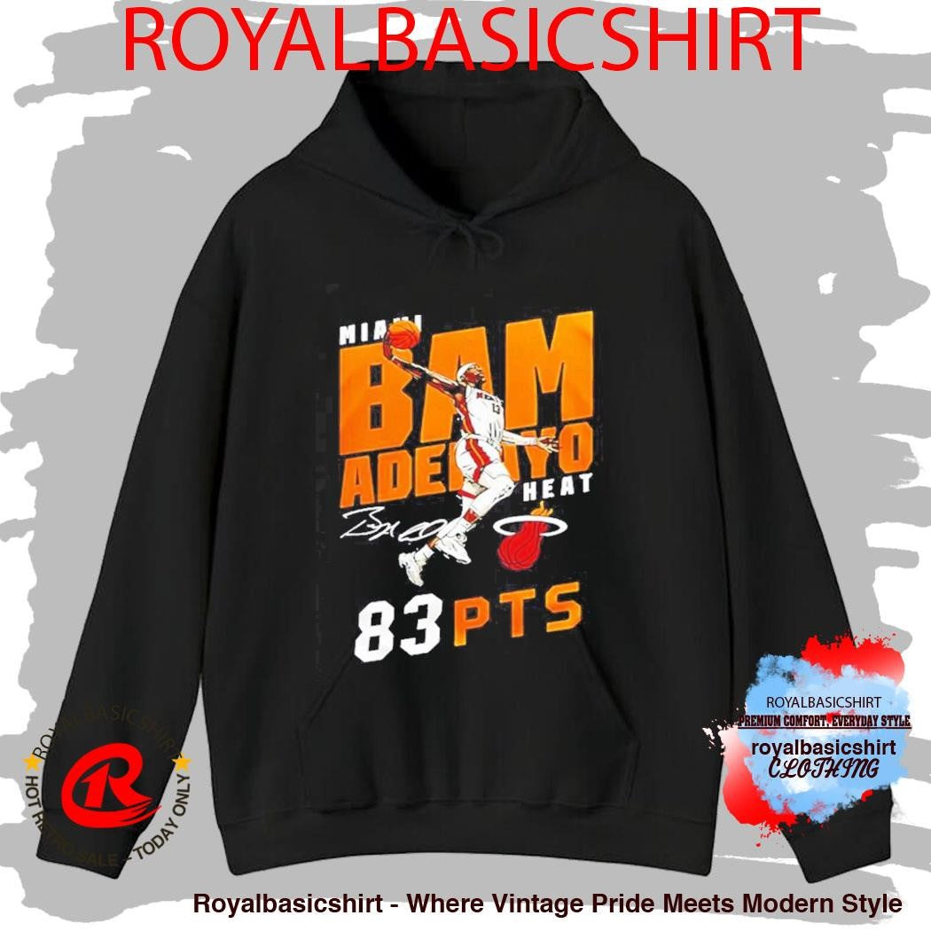 Miami Heat Adebayo 2026 Celebrate 83 Points History Graphic Shirt