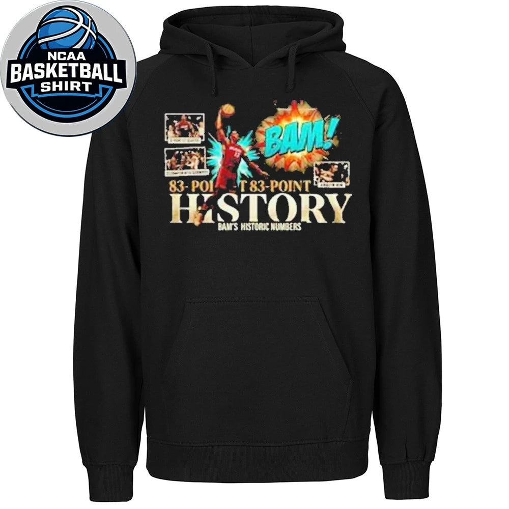 Miami Heat Bam Adebayo 83-Point History Made History Shirt