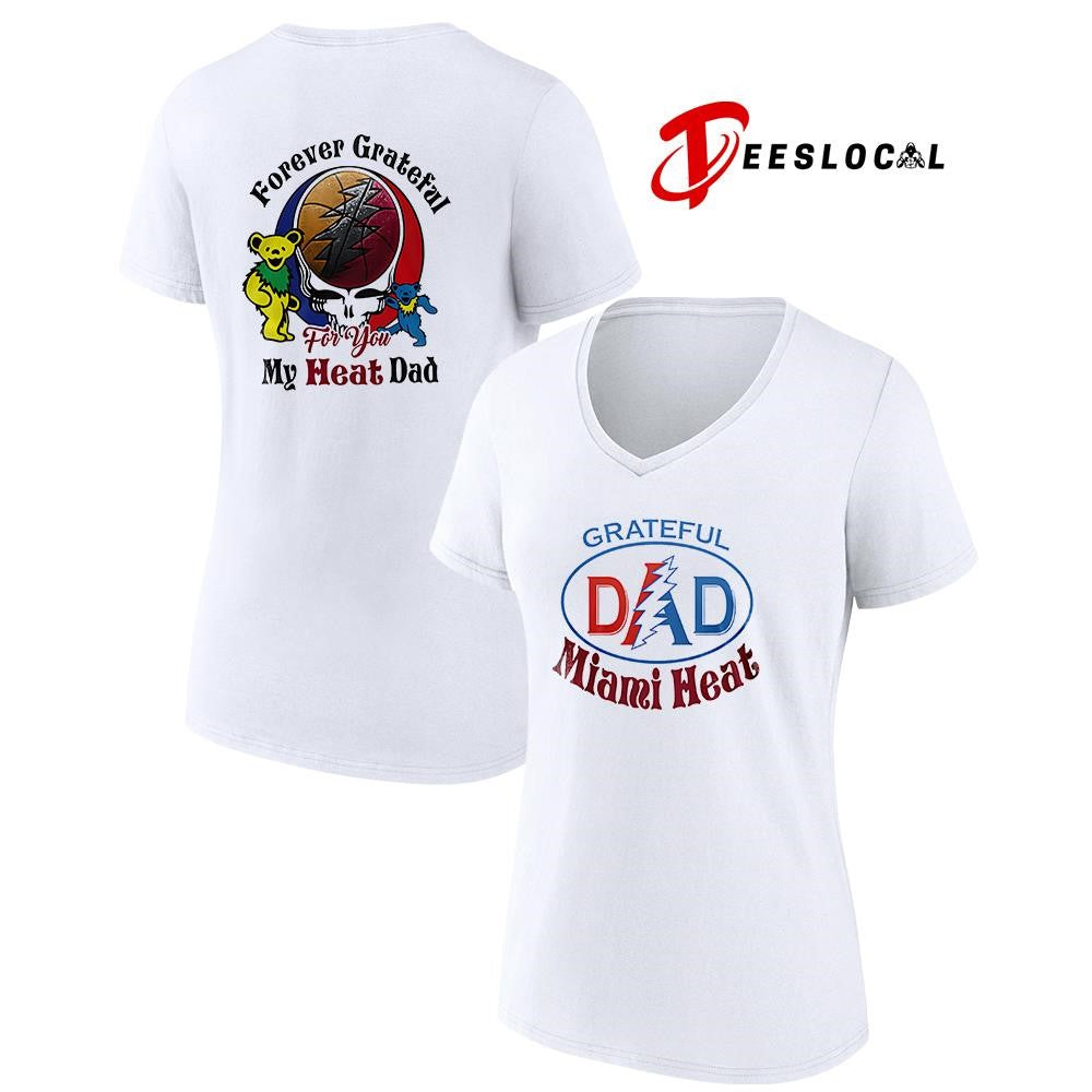 Miami Heat x Grateful Dead Father Day forever Grateful logo shirt