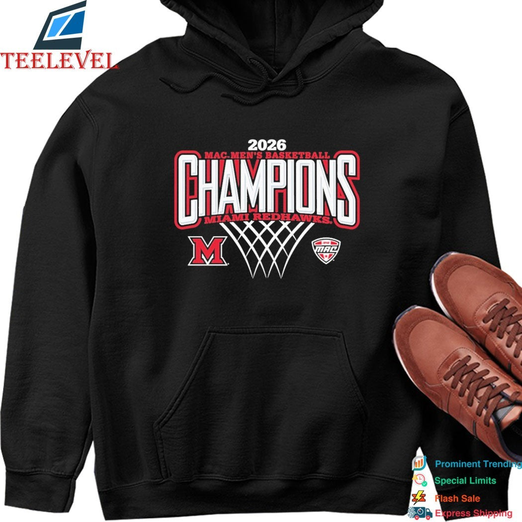 Miami RedHawks 2026 MAC Men’s Basketball Regular Season Champions T-shirts