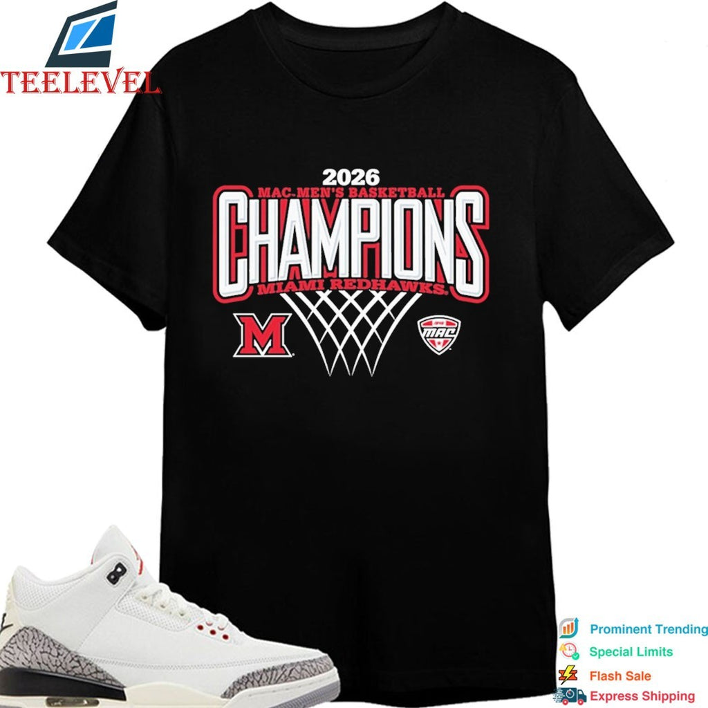 Miami RedHawks 2026 MAC Men’s Basketball Regular Season Champions T-shirts