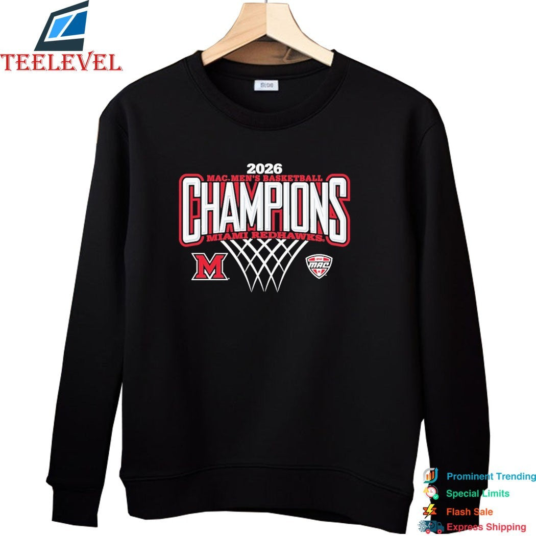 Miami RedHawks 2026 MAC Men’s Basketball Regular Season Champions T-shirts