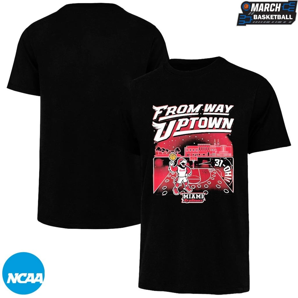 Miami RedHawks 2026 Men’s Basketball 31-OH From Way Uptown Mascot T-Shirts