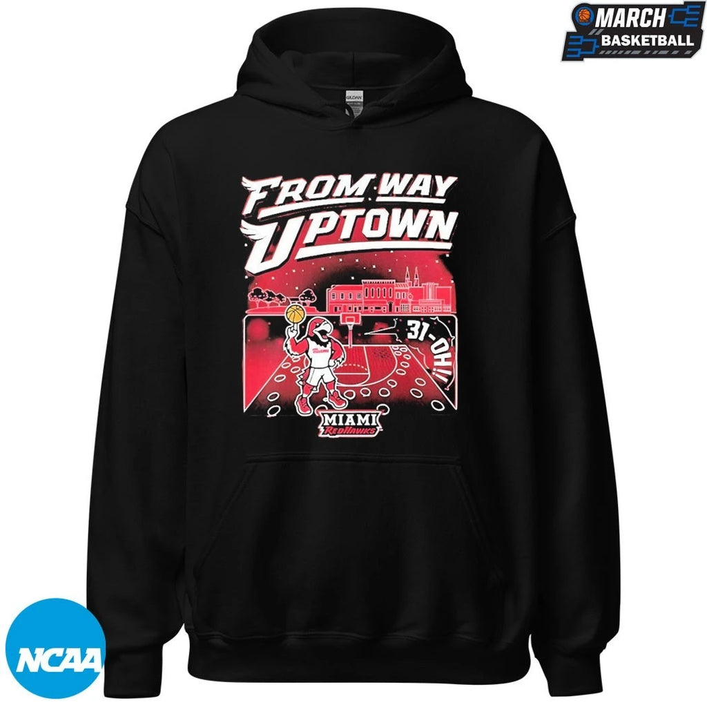 Miami RedHawks 2026 Men’s Basketball 31-OH From Way Uptown Mascot T-Shirts