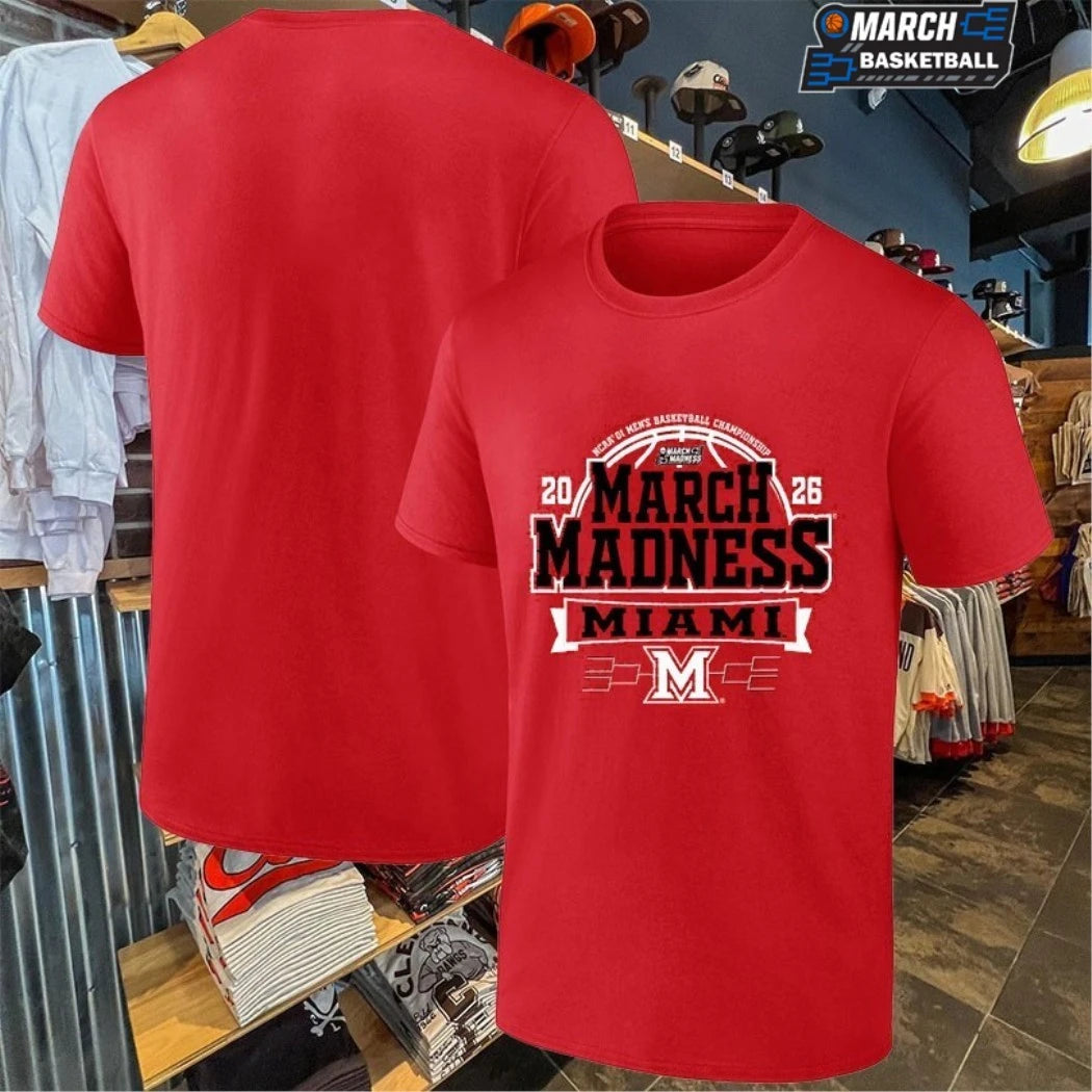 Miami RedHawks 2026 NCAA Men’s Basketball March Madness Bound T-shirts