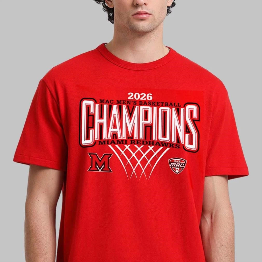 Miami RedHawks Men’s Basketball 2026 MAC Regular Season Champions Rally House Locker Room Shirt