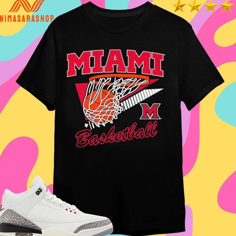 Miami RedHawks Oh Basketball Retro Swish Shirts