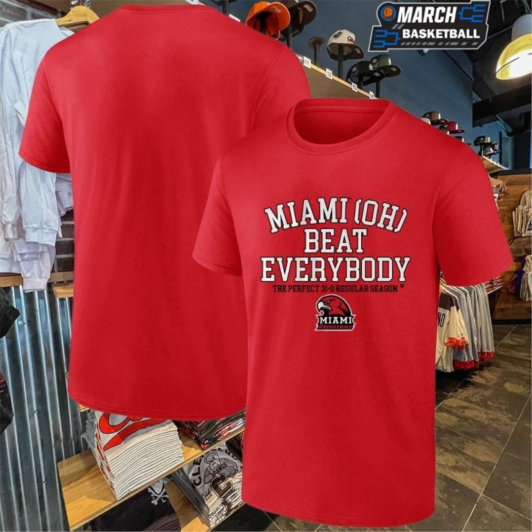 Miami RedHawks Ohio Beat Everybody The Perfect 31-0 Regular Season T-Shirts