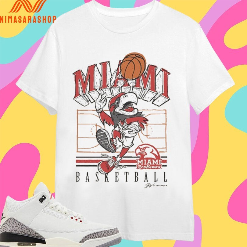Miami Redhawk Basketball Mascot Cartoon 2026 Shirts