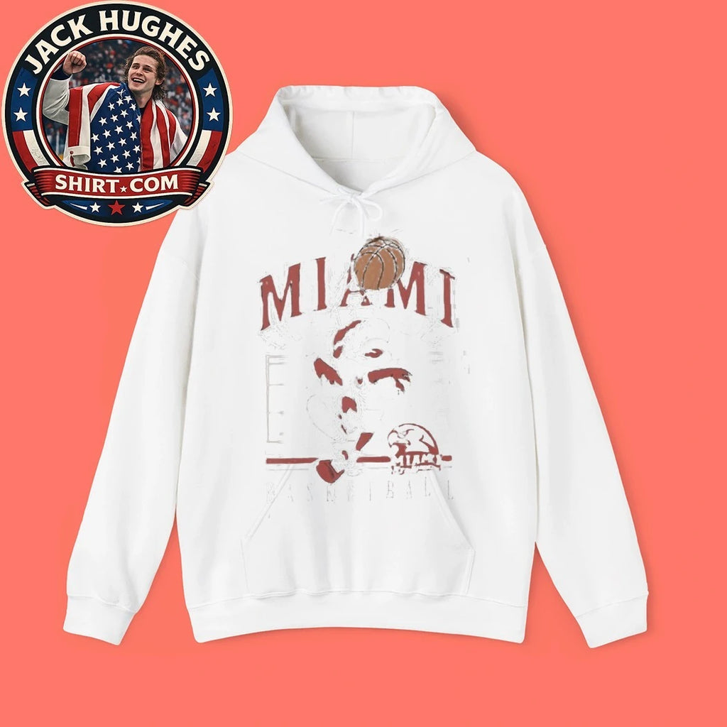 Miami Redhawks Basketball Mascot Vintage Sport Shirt