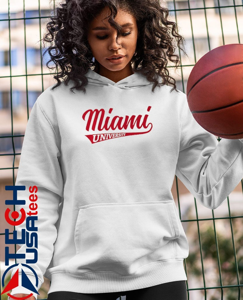 Miami Redhawks Basketball classic script logo shirt