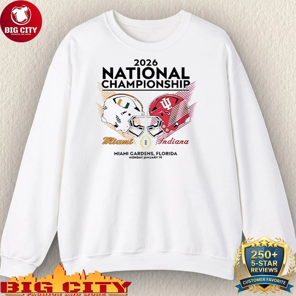 Miami Vs Indiana Helmets CFP National Championship 2026 shirt