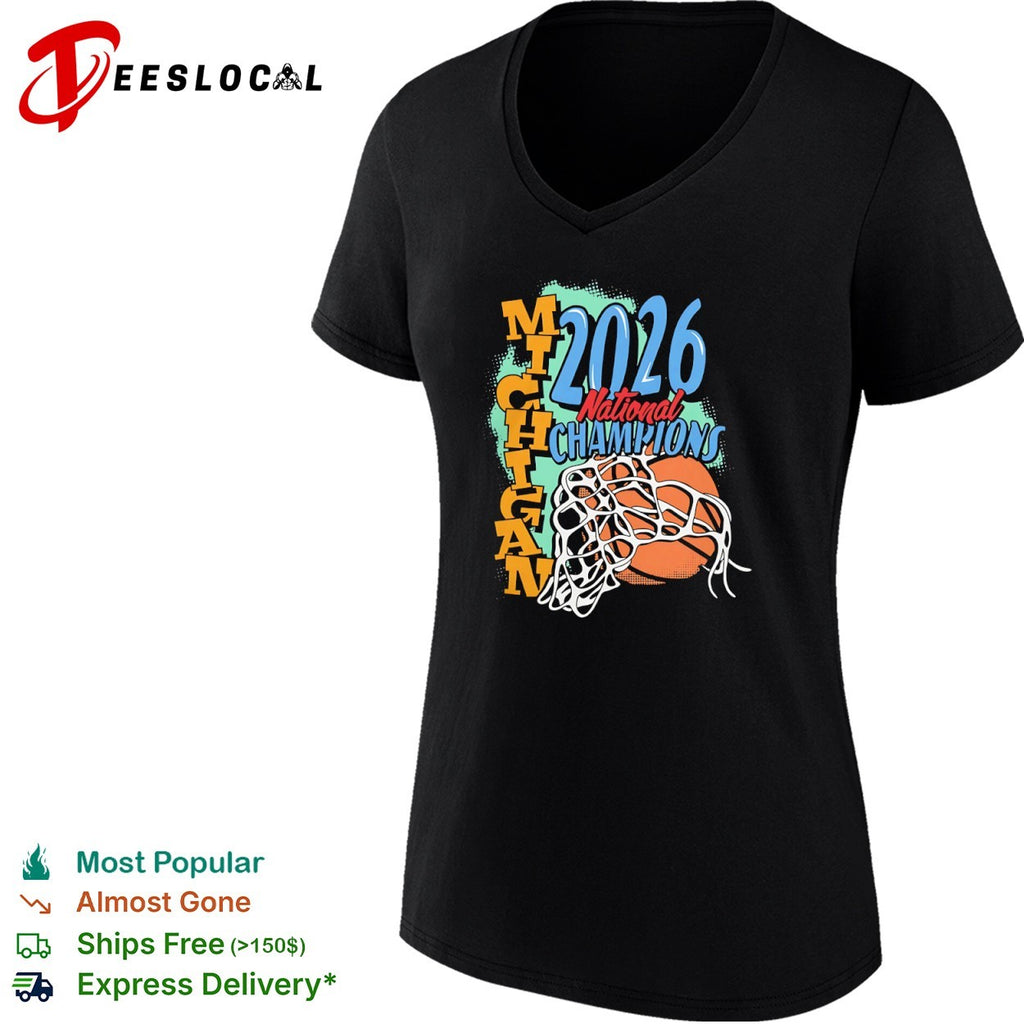Michigan 2026 National Champions basketball net ball sports shirt