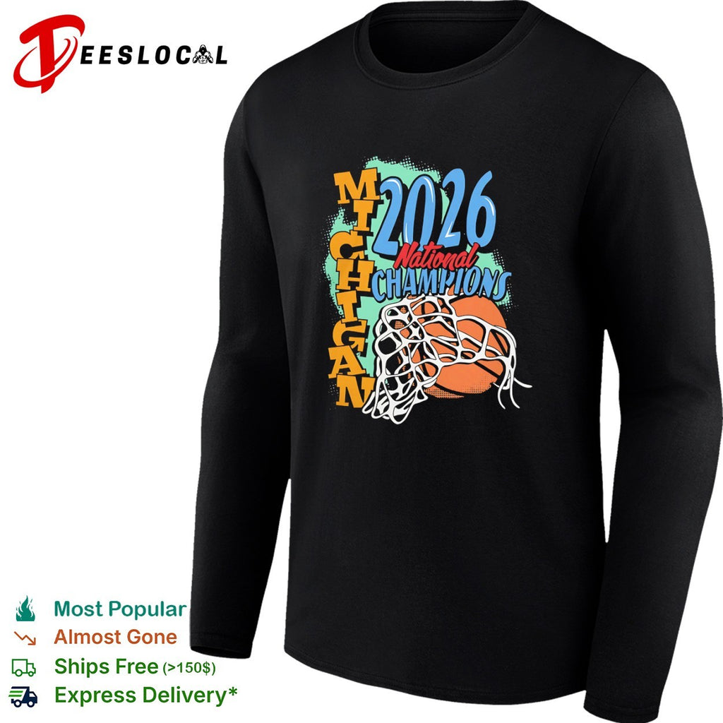 Michigan 2026 National Champions basketball net ball sports shirt
