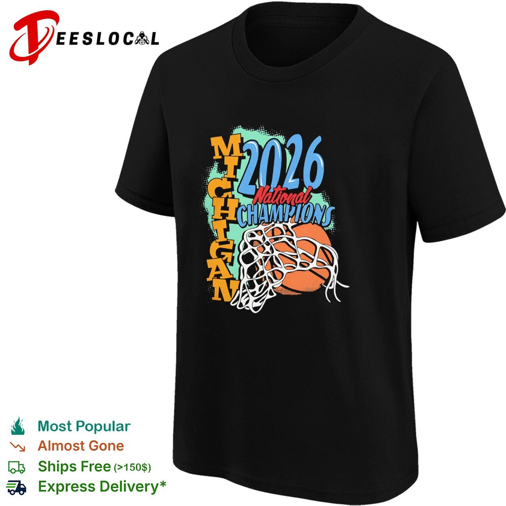 Michigan 2026 National Champions basketball net ball sports shirt