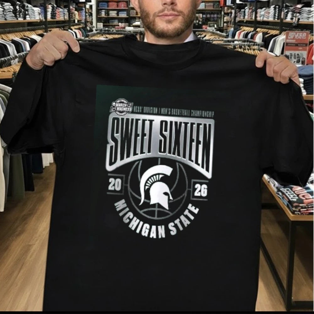 Michigan State Spartans 2026 NCAA Men’s Basketball Tournament March Madness Sweet 16 T-Shirt