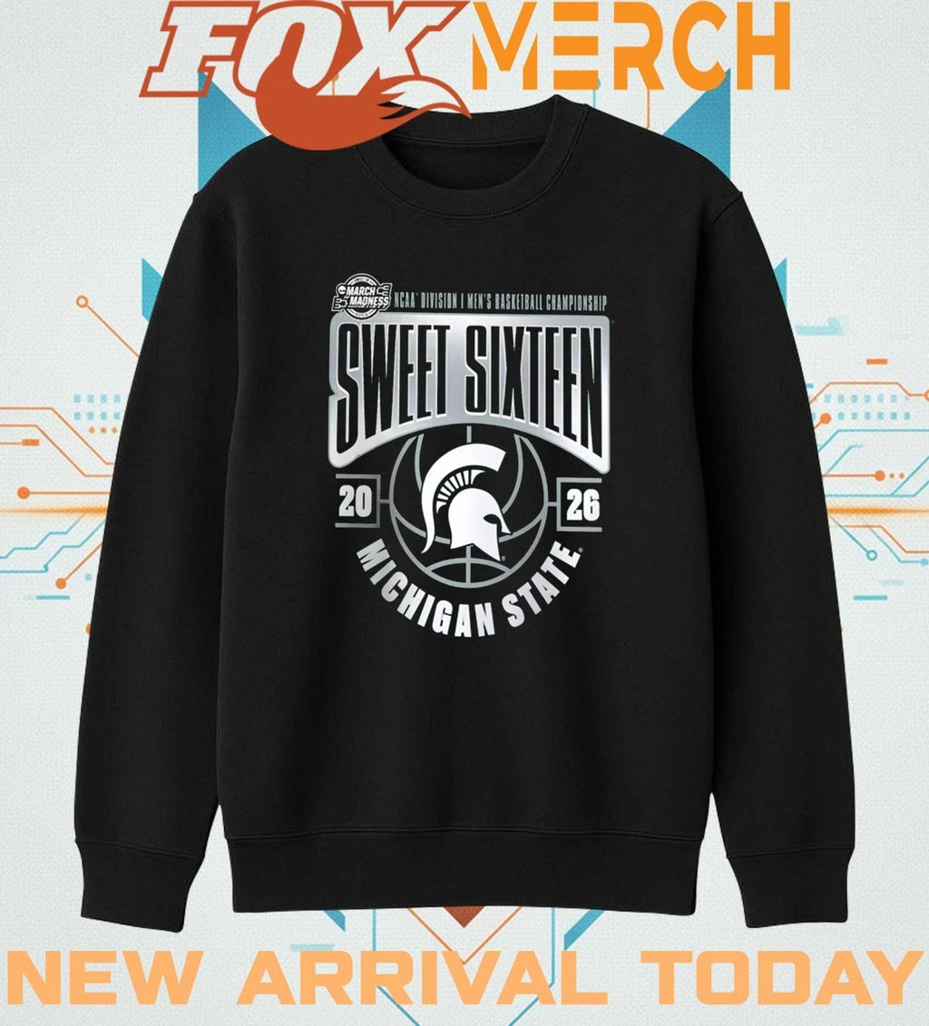 Michigan State Spartans 2026 NCAA Men’s Basketball Tournament March Madness Sweet 16 shirt