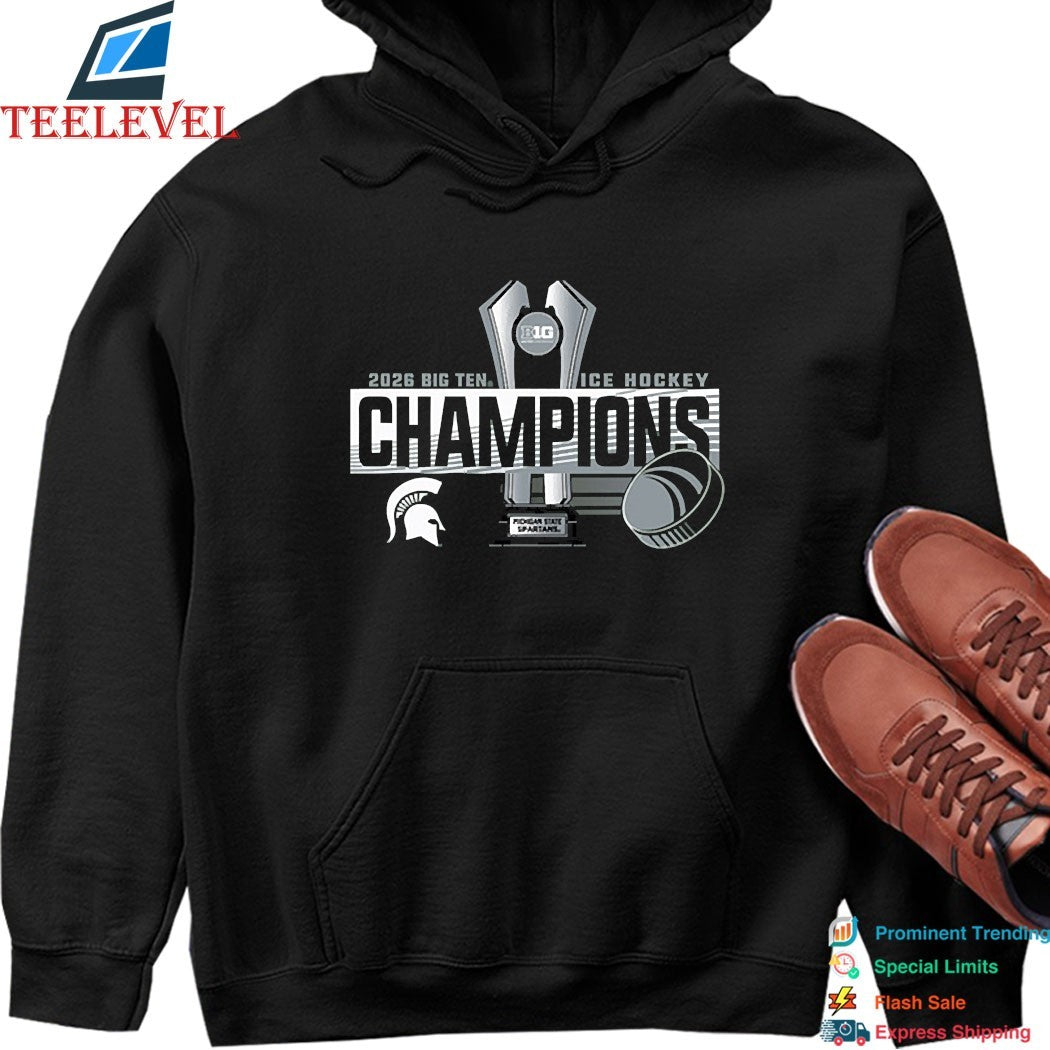 Michigan State Spartans Big Ten Ice Hockey Regular Season Champions 2026 Trophy T-shirts