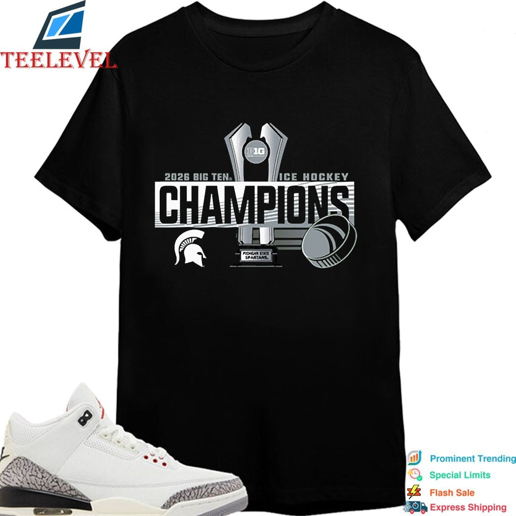 Michigan State Spartans Big Ten Ice Hockey Regular Season Champions 2026 Trophy T-shirts