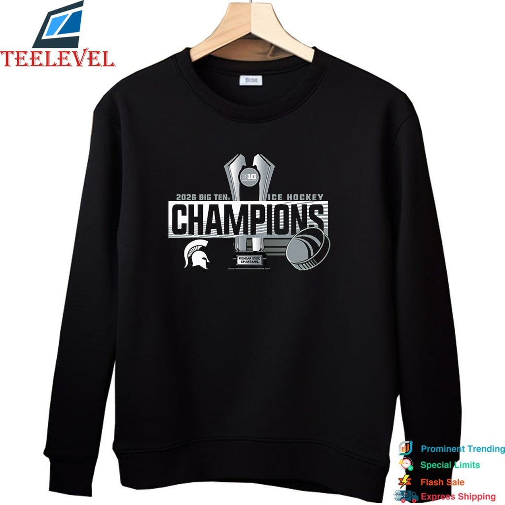 Michigan State Spartans Big Ten Ice Hockey Regular Season Champions 2026 Trophy T-shirts