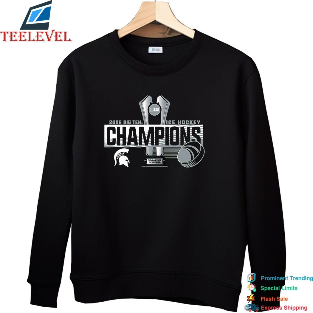 Michigan State Spartans Big Ten Ice Hockey Regular Season Champions 2026 Trophy T-shirts