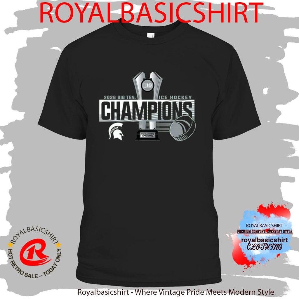 Michigan State Spartans Hockey Big Ten Hockey Regular Season Champions T-Shirt