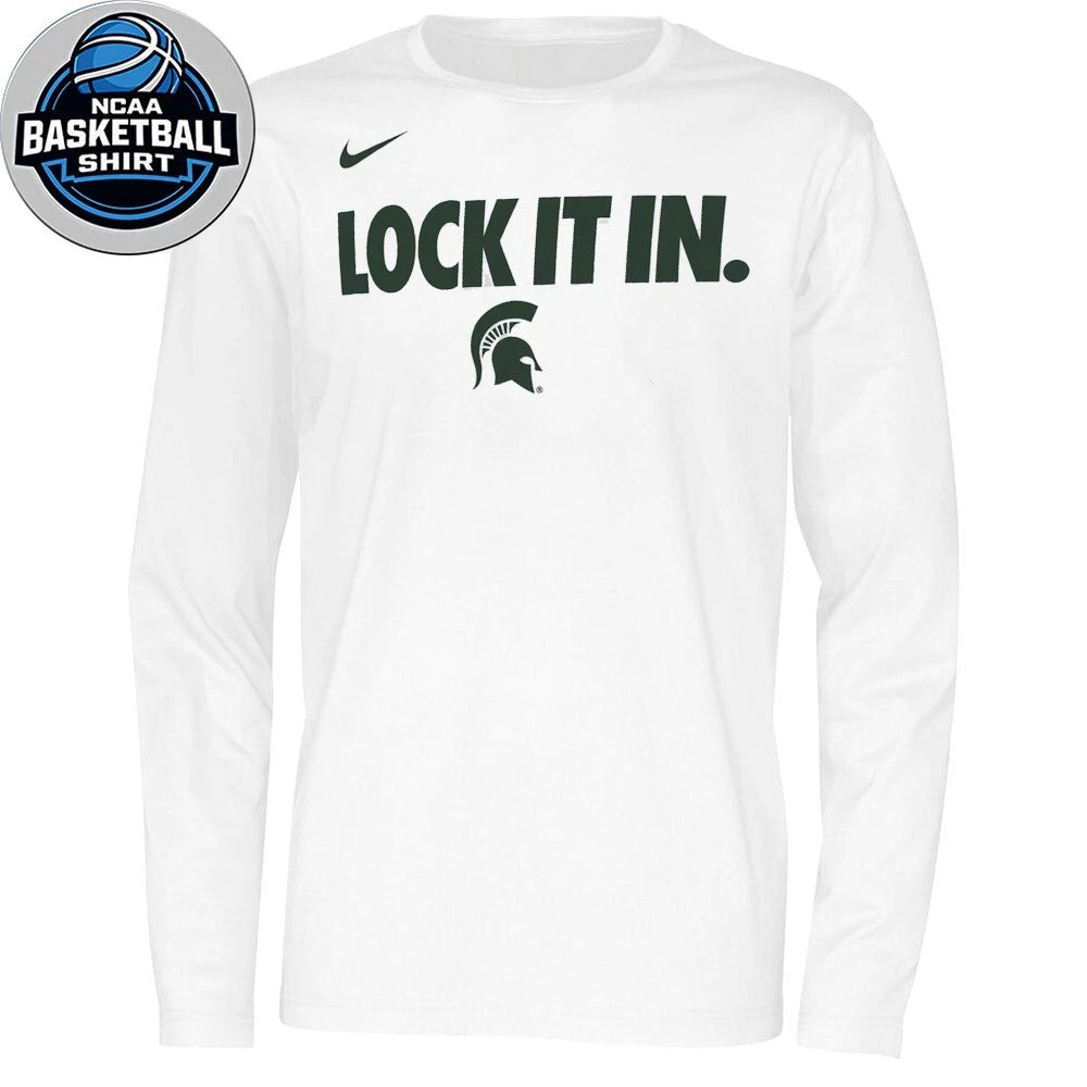 Michigan State Spartans Lock It In 2026 On-Court Bench Shirt