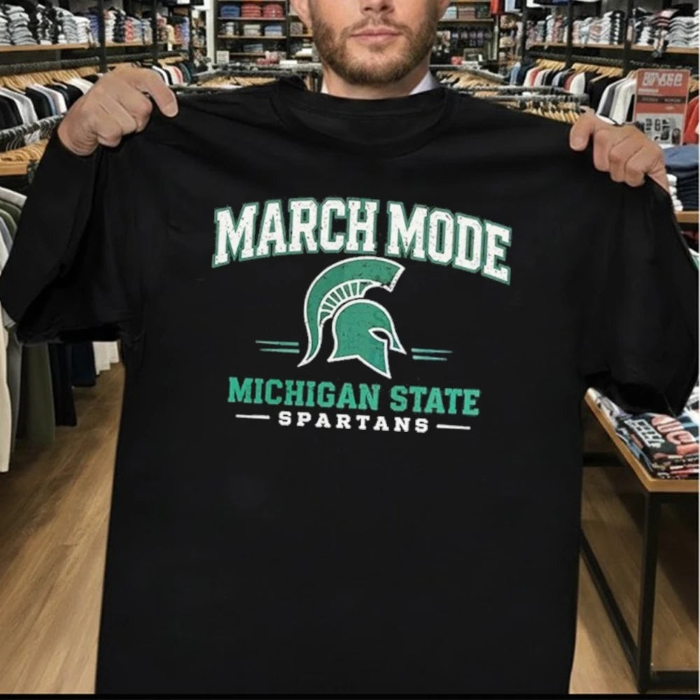 Michigan State Spartans March Mode for Game Day and Tournament Basketball Shirt