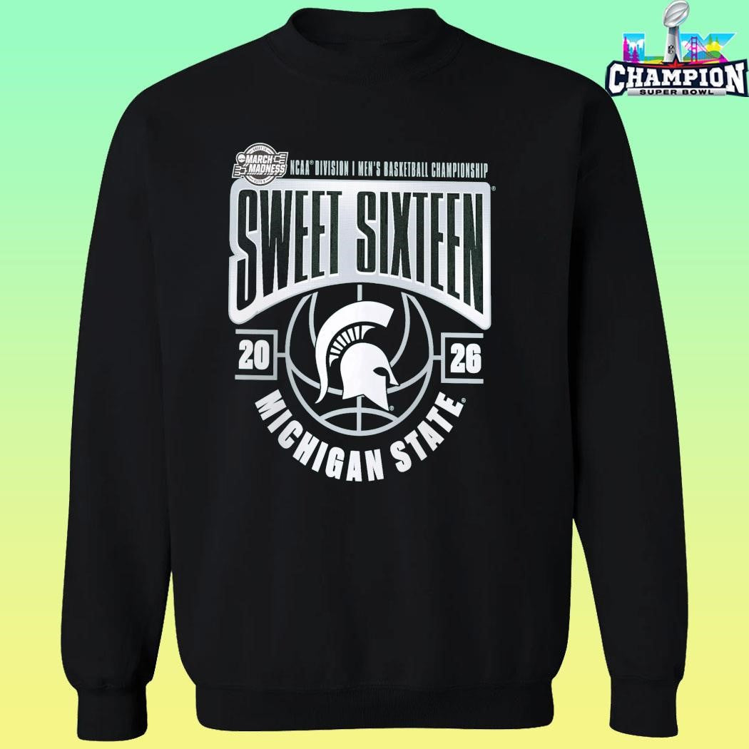 Michigan State Spartans Men’s Basketball 2026 Ncaa March Madness Sweet 16 Shirt