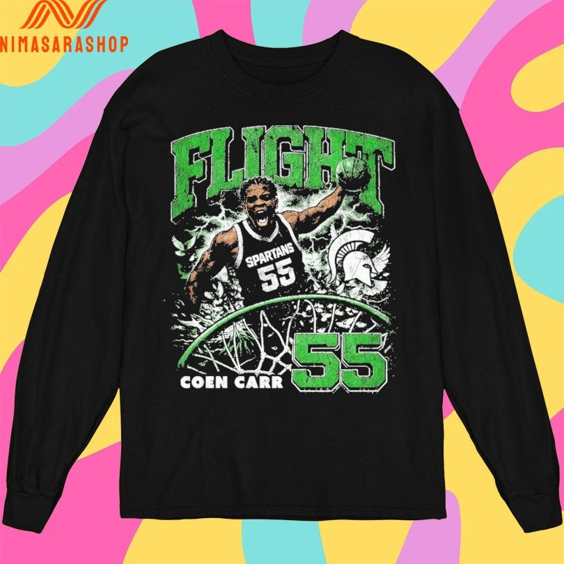 Michigan State Spartans Men’s Basketball Flight Coen Carr 55 Shirts
