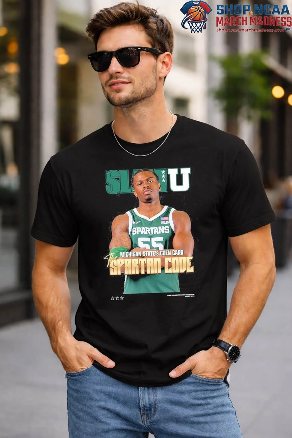 Michigan State’s Coen carr Spartan Code T-shirt